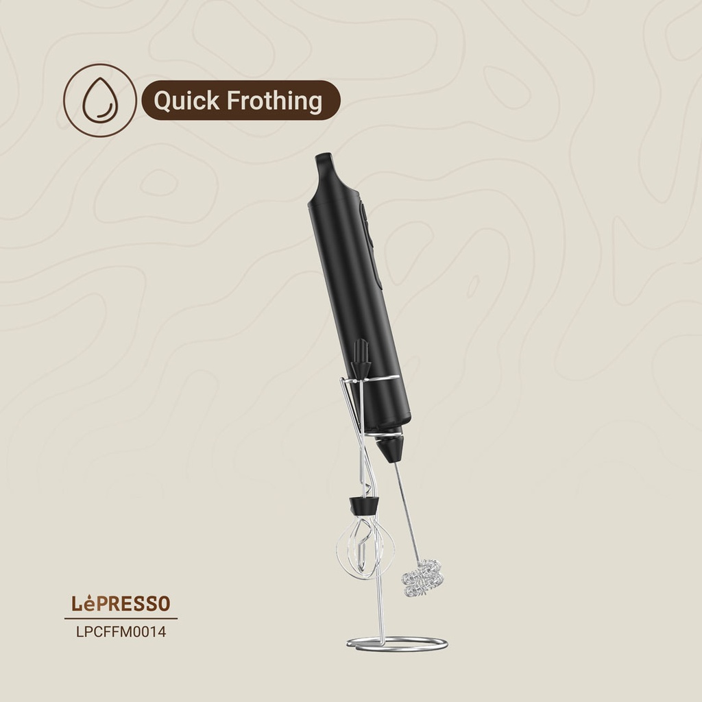 LEPRESSO FORTHMATE 3 IN 1 MILK FORTHER WITH INTERCHANGEABLE WHISKS LPO14 BLACK LPCFFM0014 thumbnail 8
