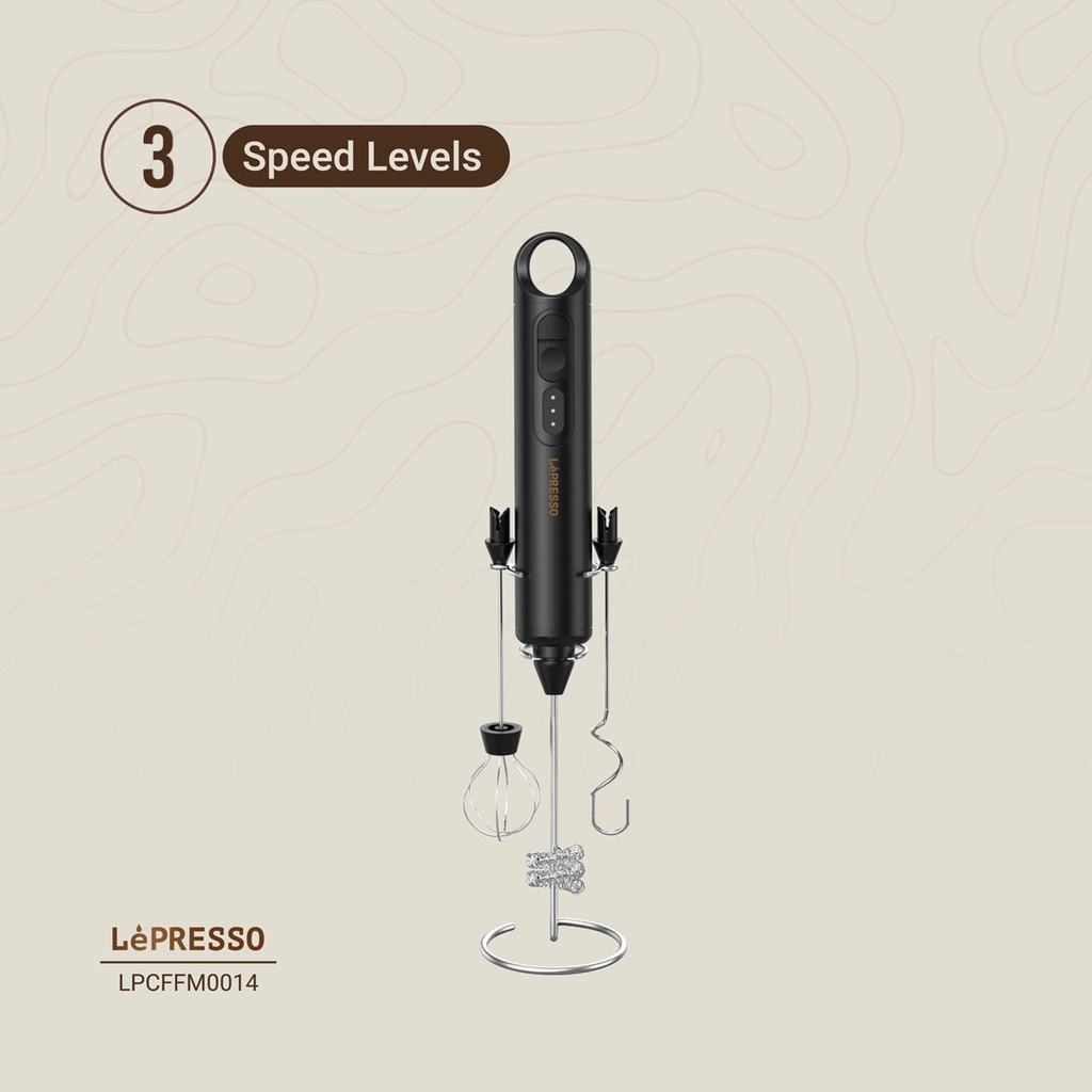 LEPRESSO FORTHMATE 3 IN 1 MILK FORTHER WITH INTERCHANGEABLE WHISKS LPO14 BLACK LPCFFM0014 thumbnail 9
