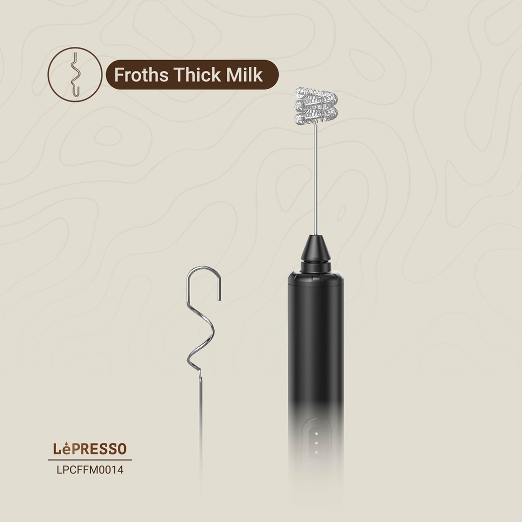 LEPRESSO FORTHMATE 3 IN 1 MILK FORTHER WITH INTERCHANGEABLE WHISKS LPO14 BLACK LPCFFM0014 thumbnail 16