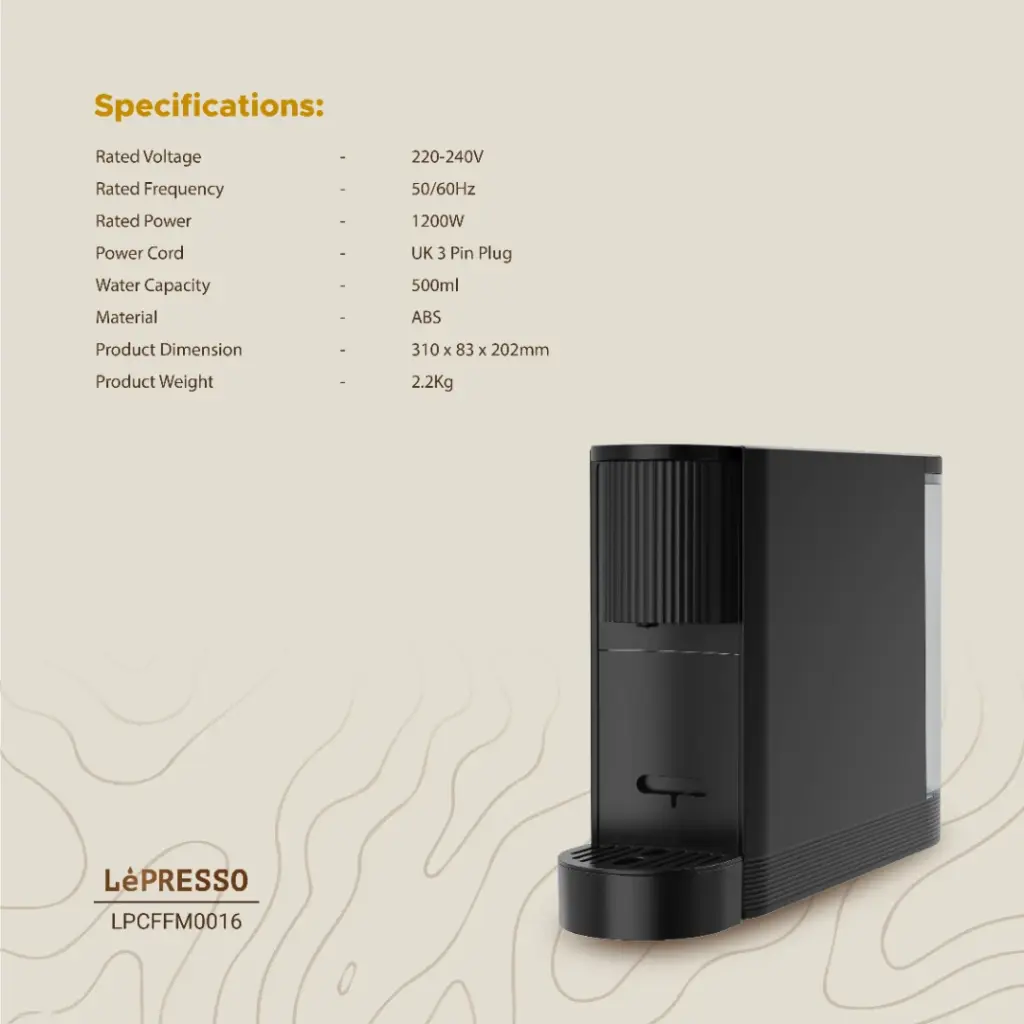 Lepresso Automatic Capsule Coffee Maker LPCFFM0016 thumbnail 8
