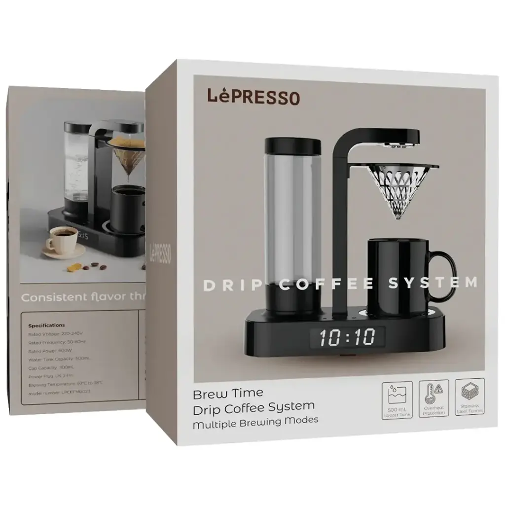 LEPRESSO BREW TIME DRIP COFFEE SYSTEM BLACK LPCFFM0023 thumbnail 5