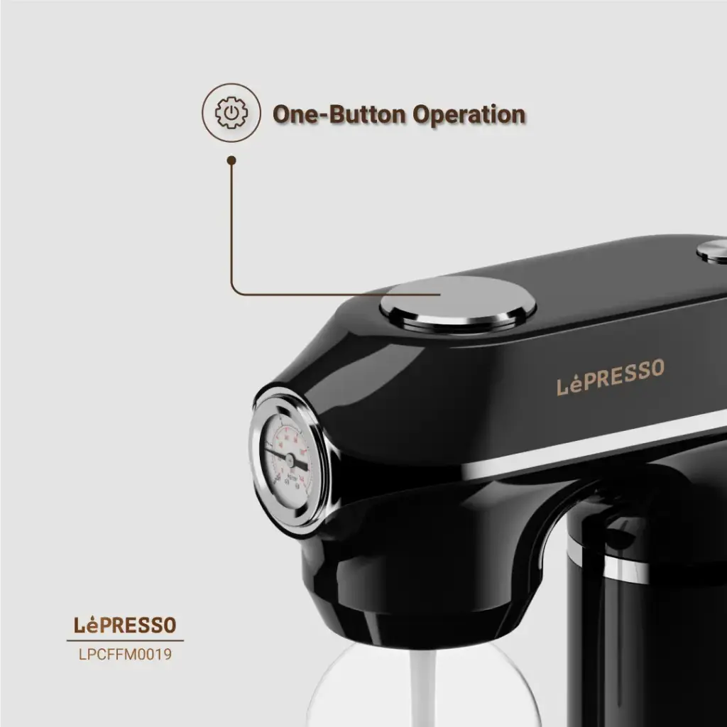 LEPRESSO CARBONATOR INSTANT SPARKLING WATER PRESSURE GAUGE BLACK LPCFFM0019 thumbnail 5