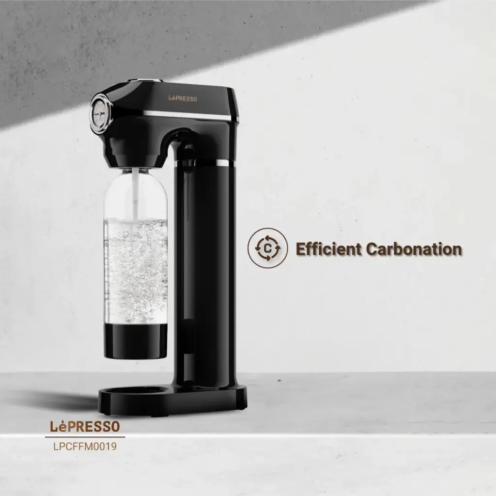 LEPRESSO CARBONATOR INSTANT SPARKLING WATER PRESSURE GAUGE BLACK LPCFFM0019 thumbnail 13