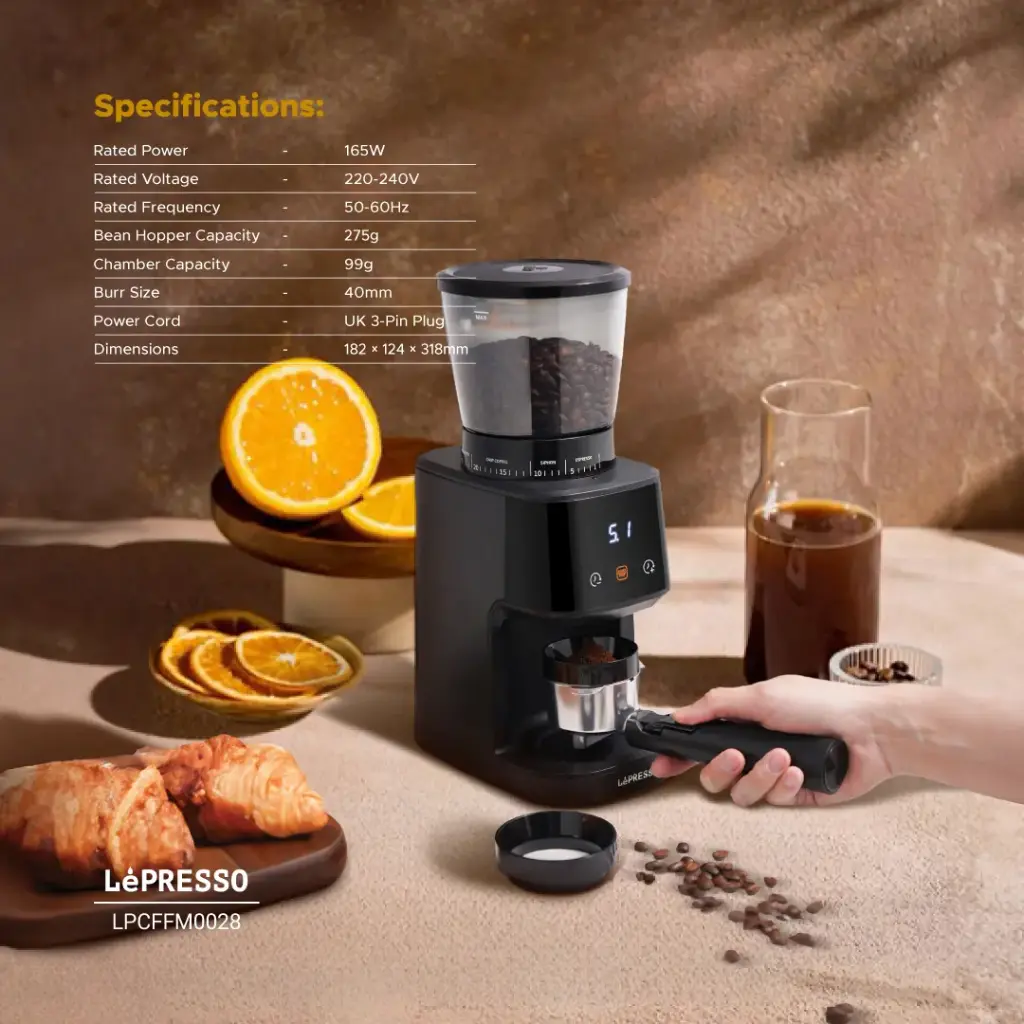 LEPRESSO CONICAL BURR GRINDER BLACK LPCFFM0028 thumbnail 7