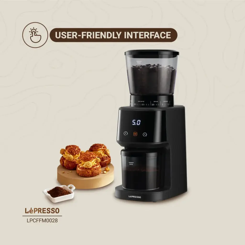 LEPRESSO CONICAL BURR GRINDER BLACK LPCFFM0028 thumbnail 11