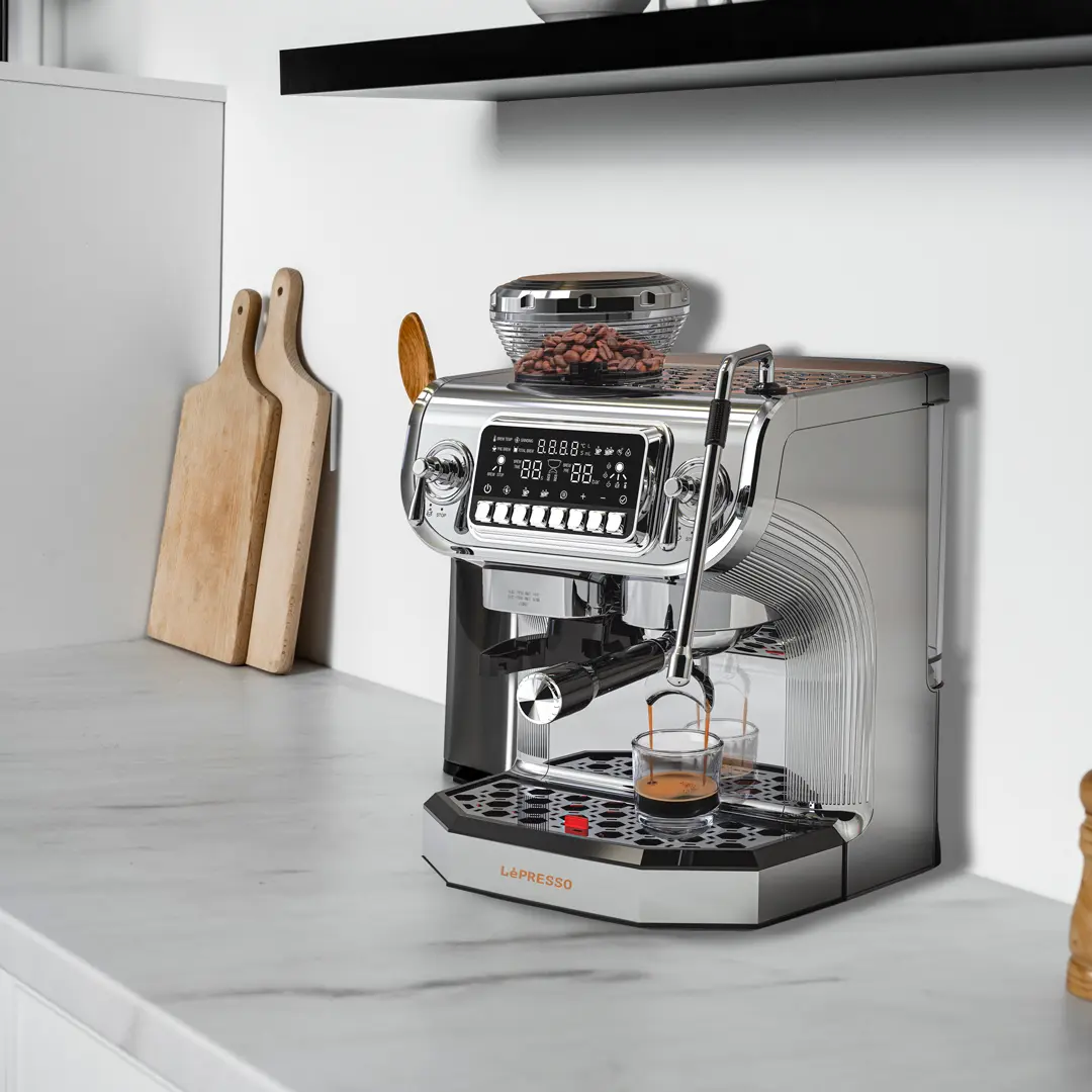 LEPRESSO DUAL BOILER ESPRESSO MACHINE SILVER LPCFFM0036 thumbnail 5