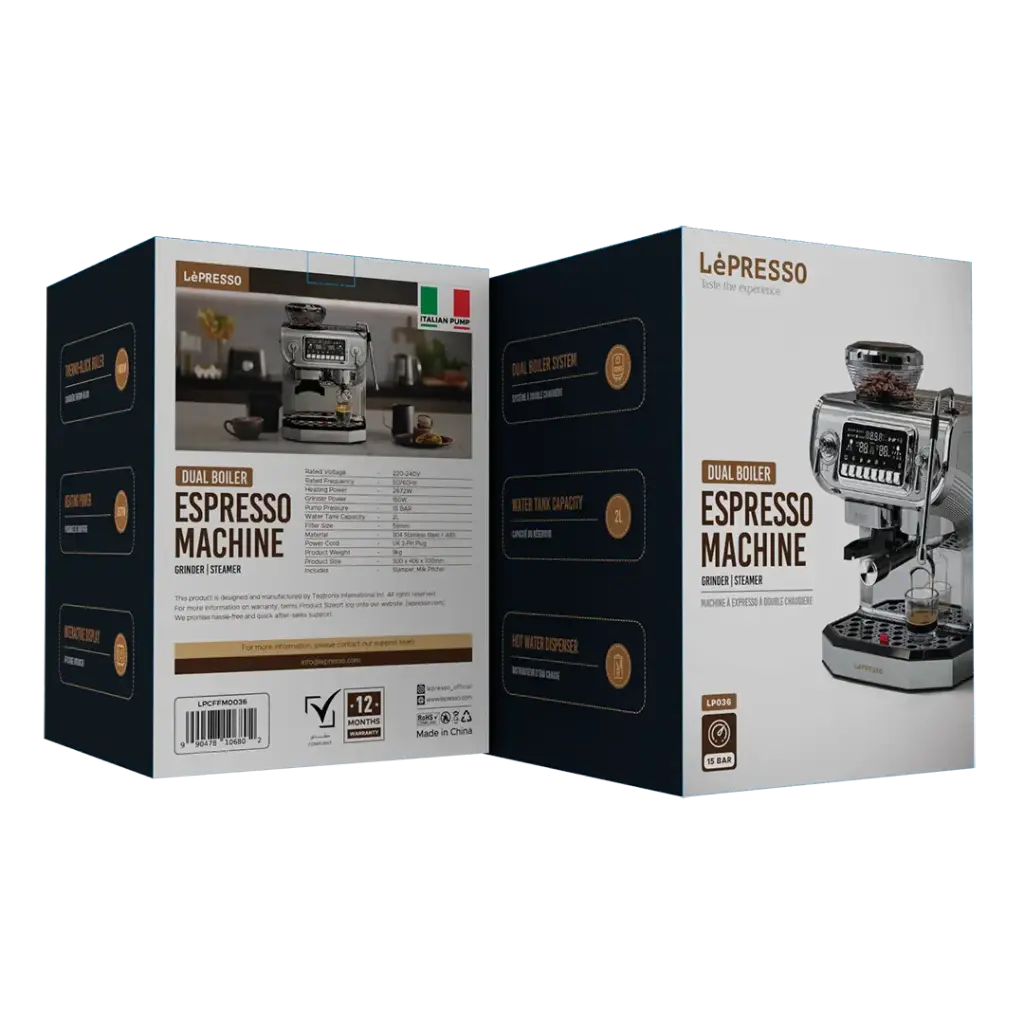 LEPRESSO DUAL BOILER ESPRESSO MACHINE SILVER LPCFFM0036 thumbnail 7