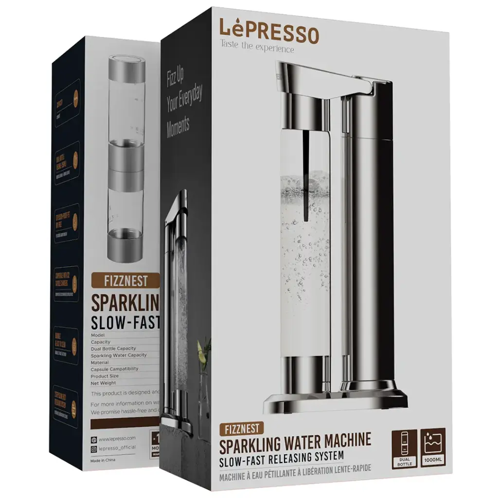 LEPRESSO FIZZNEST SPARKLING WATER MACHINE SILVER LPCFFSSM0097-SL thumbnail 3