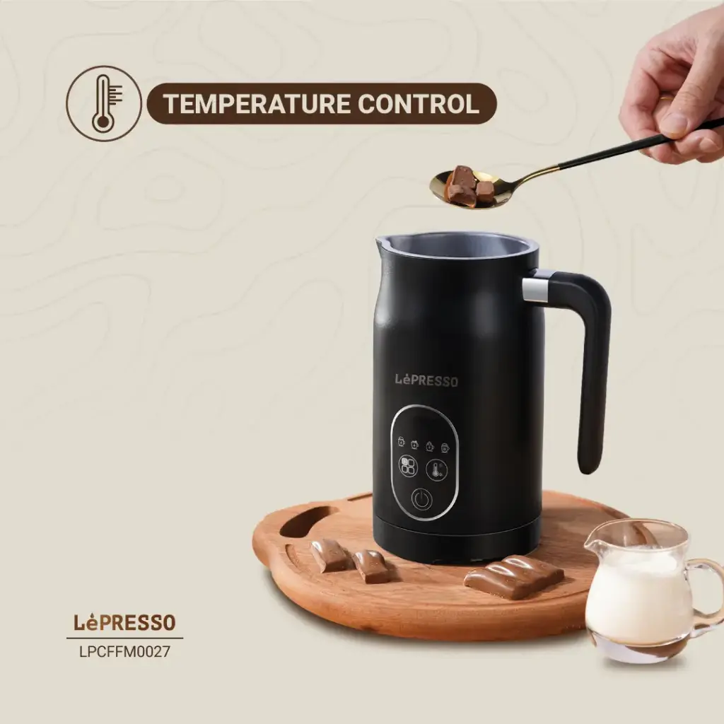 LEPRESSO FOUR FROTH MILK FROTHER TEMPERATURE CONTROL 270ML BLACK LPCFFM0027 thumbnail 11