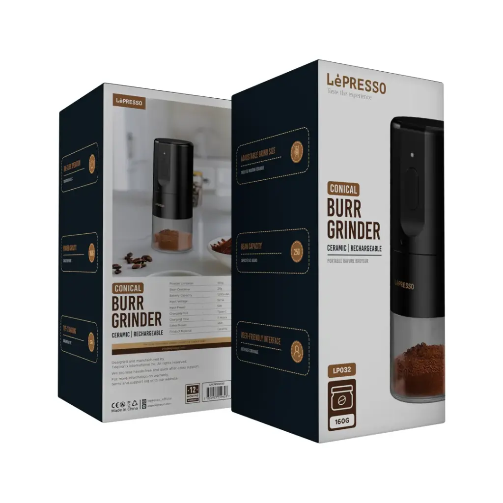LEPRESSO CONICAL BURR GRINDER BLACK LPCFFM0032 thumbnail 3