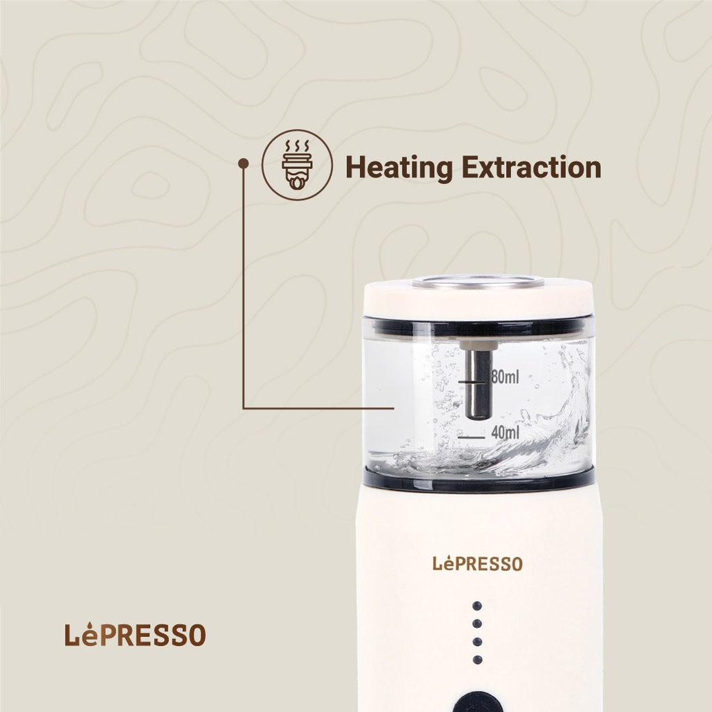 LEPRESSO PORTABLE ESPRESSO HEATING TEMPERATURE GAUGE LP001 WHITE LPCFFM001-WH thumbnail 10