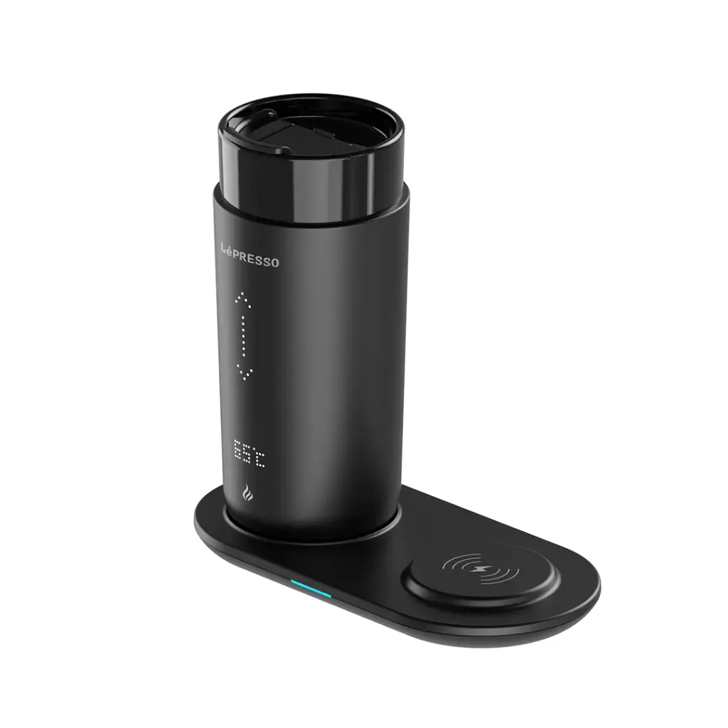 LEPRESSO SMART TRAVEL HEATING MUG WITH WIRELESS CHARGING BLACK LPCFFM0035 thumbnail 5