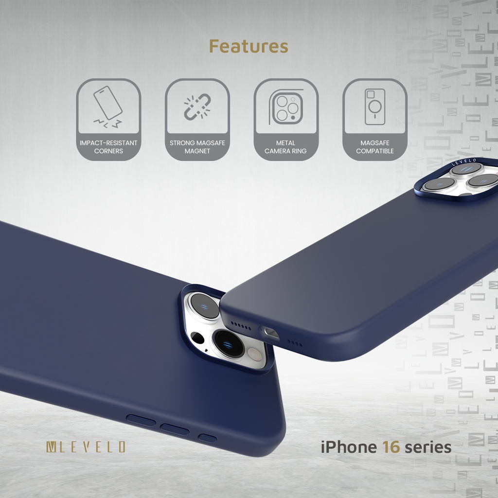 LEVELO IRIS MAGSAFE IPHONE 16 PRO MAX LIQUID SILICONE CASE BLUE LVLIMSC16PMBL thumbnail 13