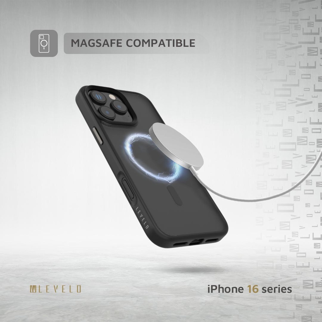 LEVELO IPHONE 16 PRO MAX MAGSAFE MATTE SOLO CASE BLACK LVLMMSC16PMBK thumbnail 13