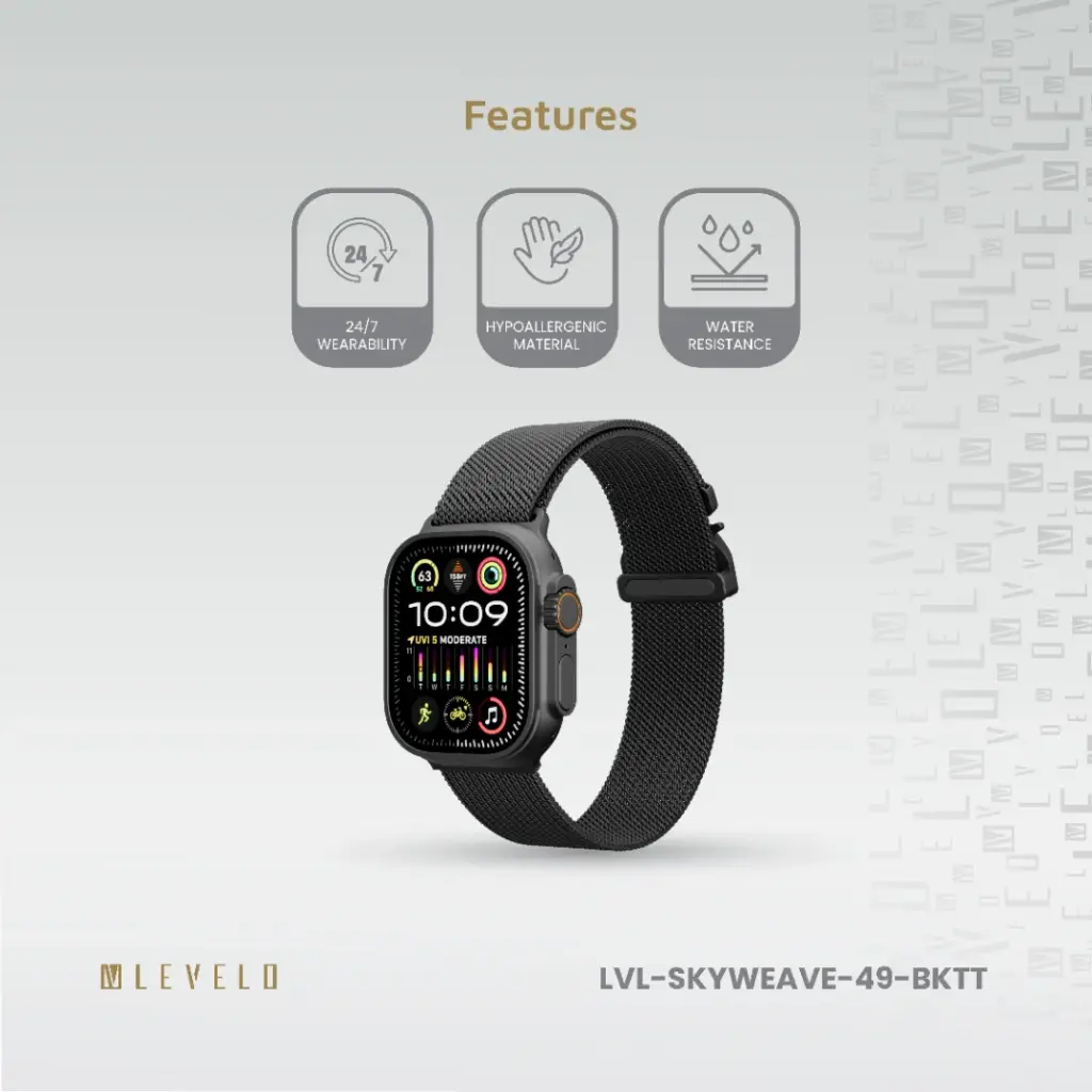 Levelo SkyWeave Watch Strap - Stylish, Durable, and Comfortable Fit thumbnail 9