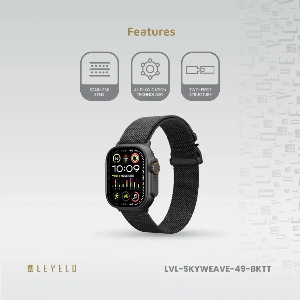 Levelo SkyWeave Watch Strap - Stylish, Durable, and Comfortable Fit thumbnail 12