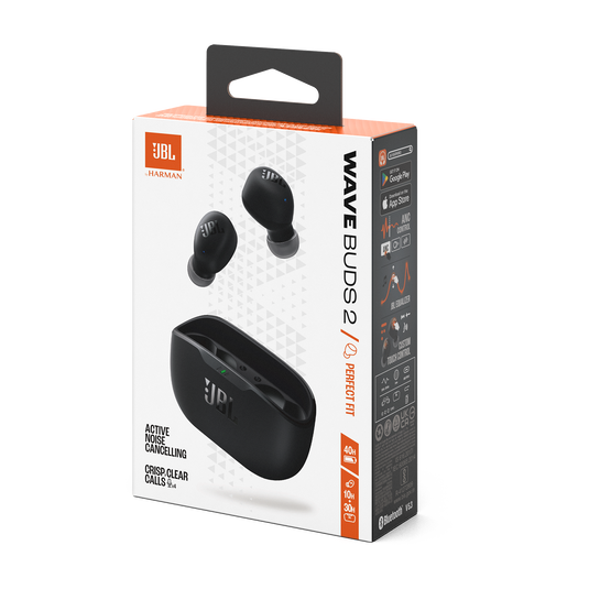 JBL WAVE BUDS 2 TRUE WIRELESS IN-EAR EARBUDS WITH MIC BLACK thumbnail 19