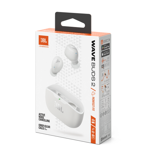 JBL WAVE BUDS 2 TRUE WIRELESS IN-EAR EARBUDS WITH MIC WHITE thumbnail 19