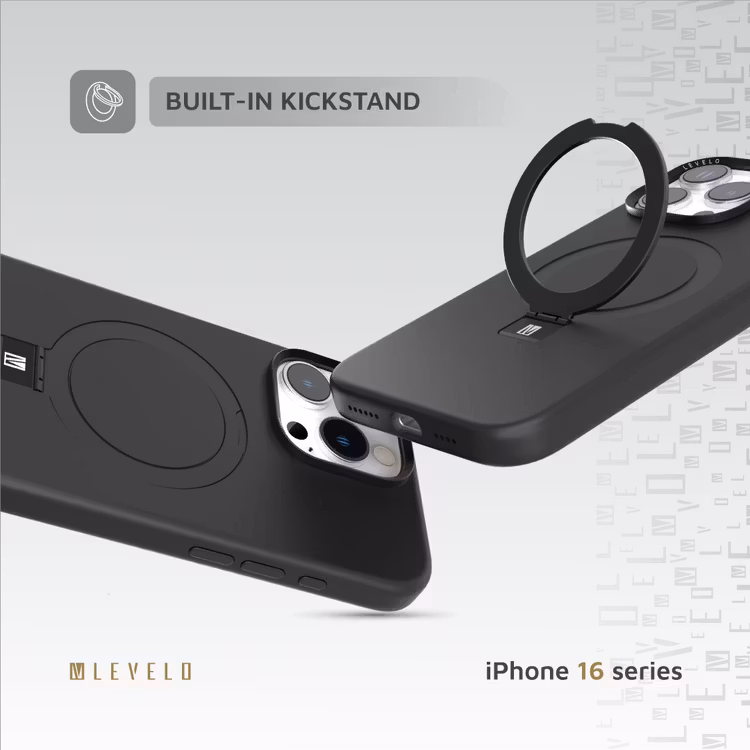 LEVELO IPHONE 16 PRO IRIS PRO MAGSAFE LIQUID SILICONE CASE BLACK LVLIPSC16PBK thumbnail 11