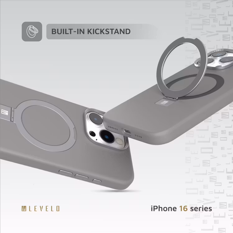LEVELO IPHONE 16 PRO MAX IRIS PRO MAGSAFE LIQUID SILICONE CASE GRAY LVLIPSC16PMGY thumbnail 13