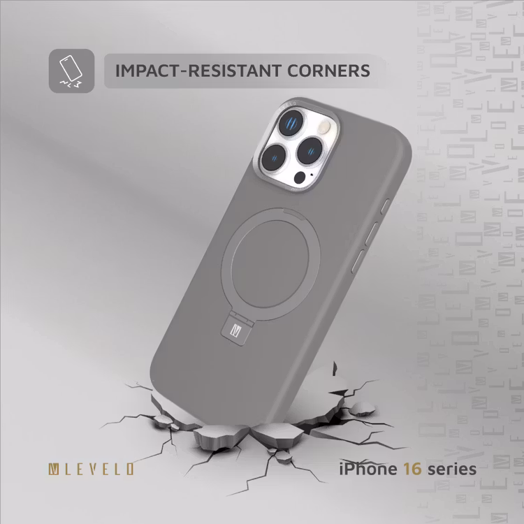 LEVELO IPHONE 16 PRO MAX IRIS PRO MAGSAFE LIQUID SILICONE CASE GRAY LVLIPSC16PMGY thumbnail 12