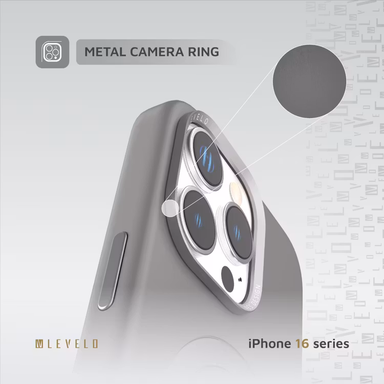 LEVELO IPHONE 16 PRO MAX IRIS PRO MAGSAFE LIQUID SILICONE CASE GRAY LVLIPSC16PMGY thumbnail 14