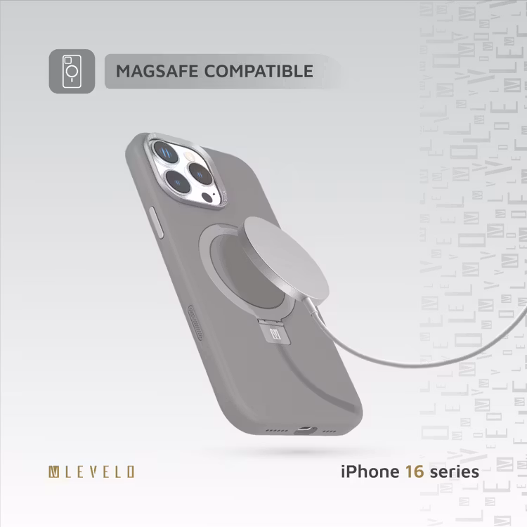 LEVELO IPHONE 16 PRO MAX IRIS PRO MAGSAFE LIQUID SILICONE CASE GRAY LVLIPSC16PMGY thumbnail 15