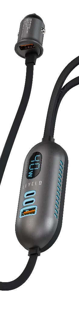 LEVELO POLIX 84W FAST CAR CHARGER GREY LVLPLXCC84WGY thumbnail 4