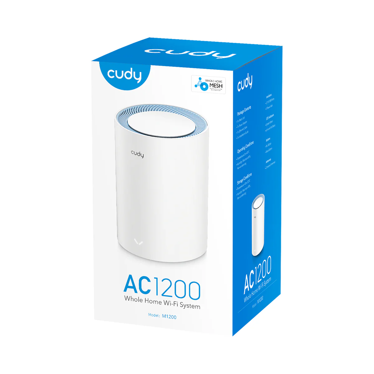Cudy M1200 1-Pack AC1200 Dual-Band Whole Home Mesh Wi-Fi Router thumbnail 7