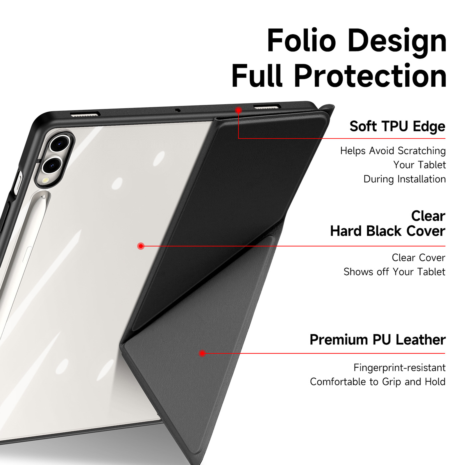 DUXDUCIS SAMSUNG TAB S9 PLUS/S9 FE PLUS MAGI SEREIS CASE BLACK MAGI0062 thumbnail 16