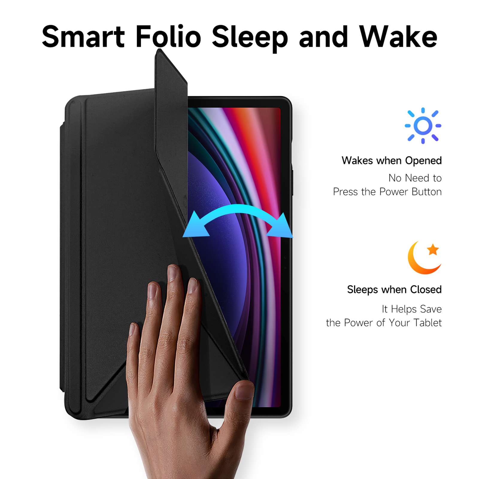 DUXDUCIS SAMSUNG TAB S9 PLUS/S9 FE PLUS MAGI SEREIS CASE BLACK MAGI0062 thumbnail 18