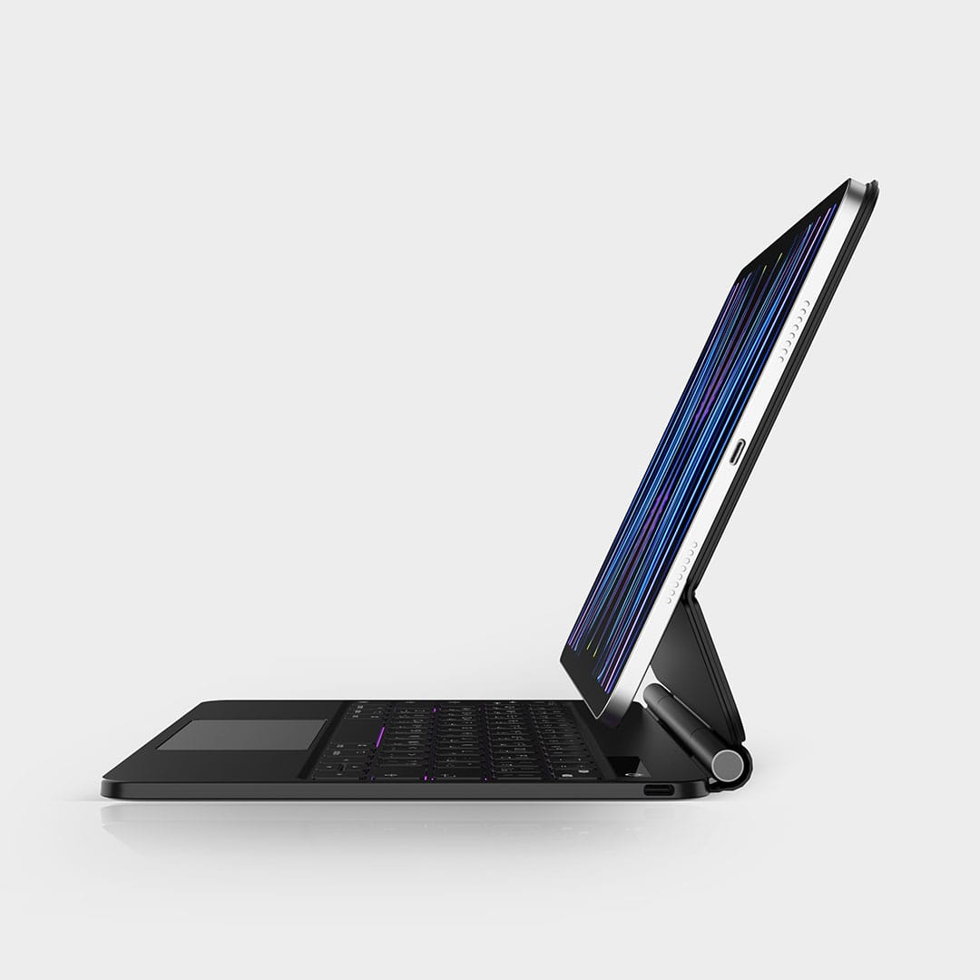 BLUPEBBLE IPAD AIR 11 INCH M2/M3  MAGIC FOLIO KEYBOARD W TRACKPAD ENG/ARB BLACK BP-MFIPAD11AIR2025AR-BK thumbnail 7