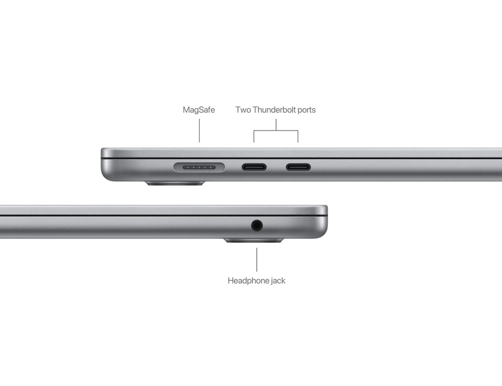 Apple MacBook Air 15-Inch M3 Chip, 8-Core CPU, 10-Core GPU, 16GB RAM, 512GB SSD - Space Gray, Arabic Keyboard Layout - Model MXD13 thumbnail 7
