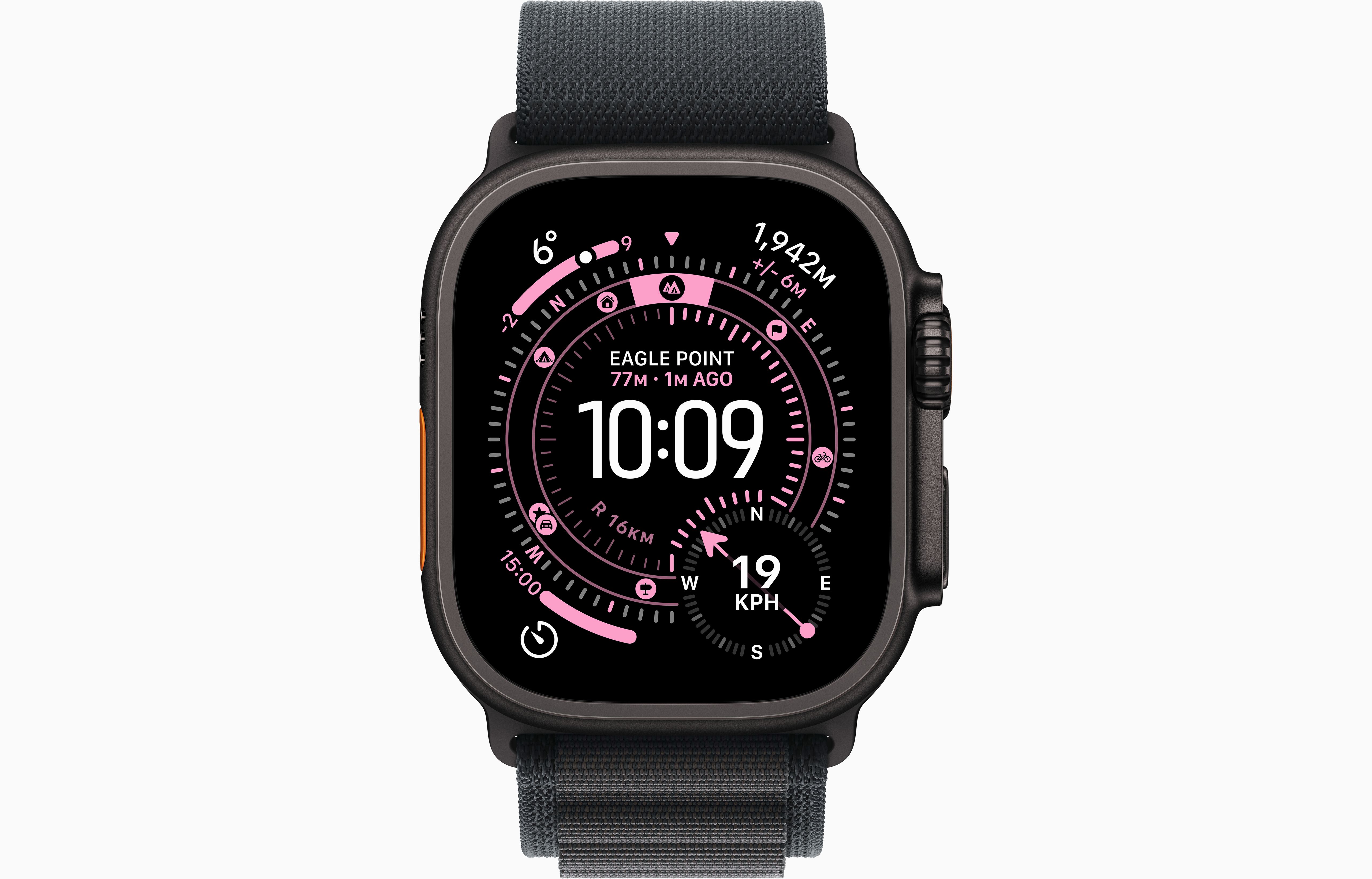 APPLE WATCH ULTRA 3 GPS + CELLULAR 49MM BLACK TITANIUM CASE WITH BLACK ALPHINE LOOP BAND SMALL MF0Q4 thumbnail 4