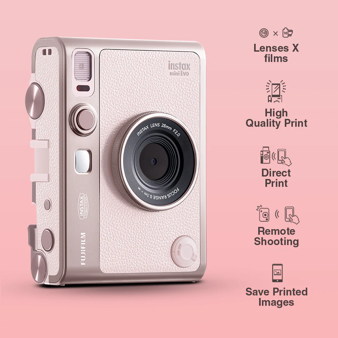 FUJIFILM INSTAX MINI EVO HYBRID INSTANT CAMERA PINK thumbnail 7