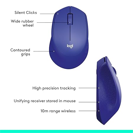 LOGITECH WIRELESS MOUSE M275 BLUE 910-004427 thumbnail 5