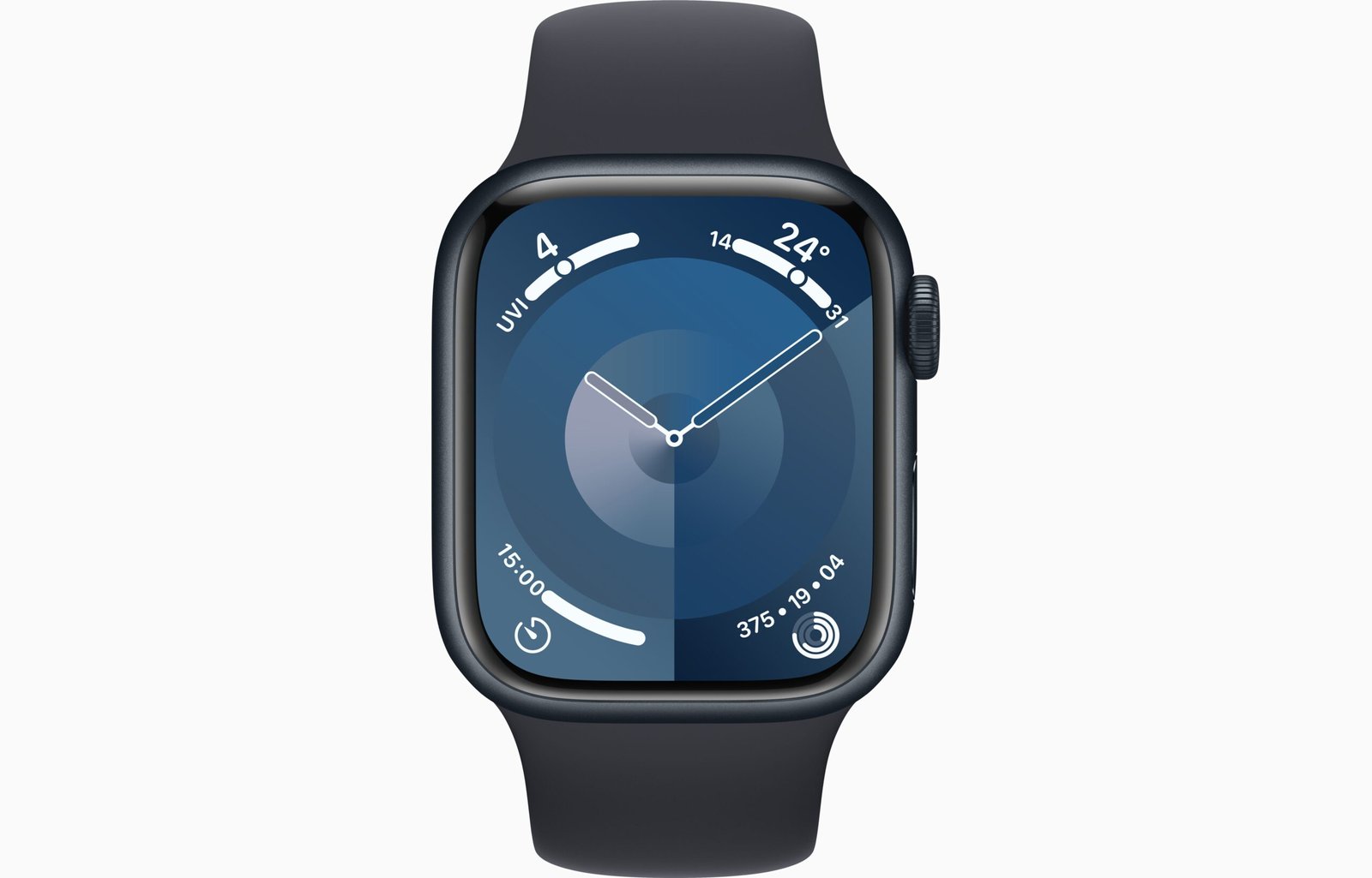 APPLE WATCH SERIES 9 GPS 41MM MIDNIGHT ALUMINIUM CASE WITH MIDNIGHT SPORT BAND thumbnail 3