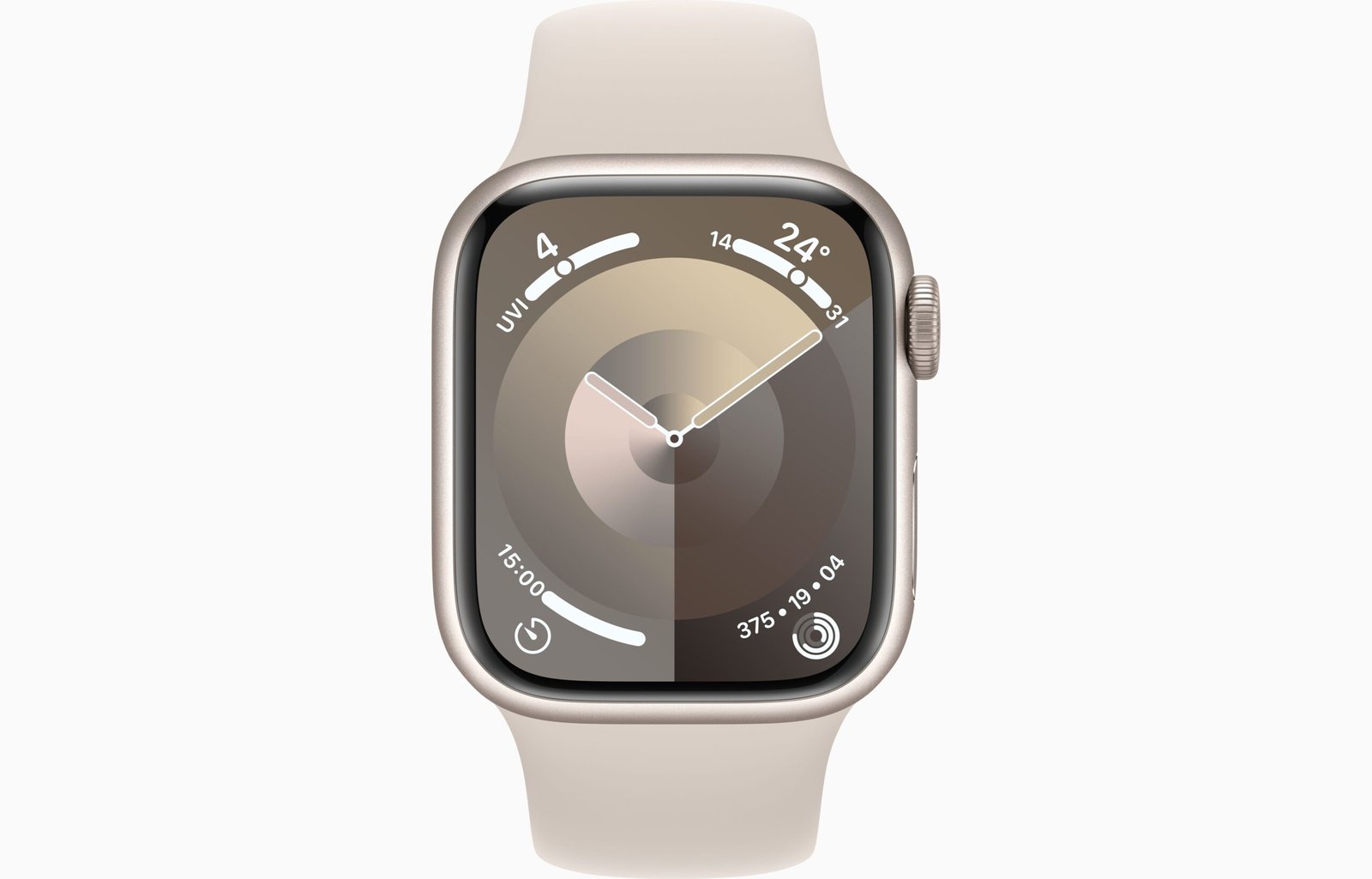 APPLE WATCH SERIES 9 GPS 41MM STARLIGHT ALUMINIUM CASE WITH STARLIGHT SPORT BAND thumbnail 3