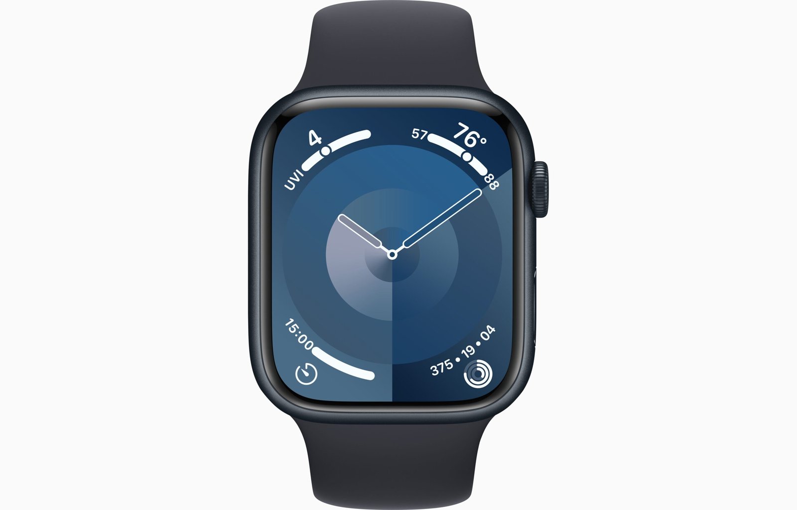 APPLE WATCH SERIES 9 GPS 45MM MIDNIGHT ALUMINIUM CASE WITH MIDNIGHT SPORT BAND thumbnail 3