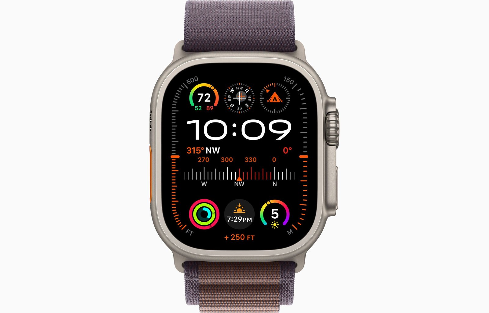 APPLE WATCH ULTRA 2 49MM GPS + CELLULAR TITANIUM CASE WITH INDIGO ALPINE LOOP thumbnail 5