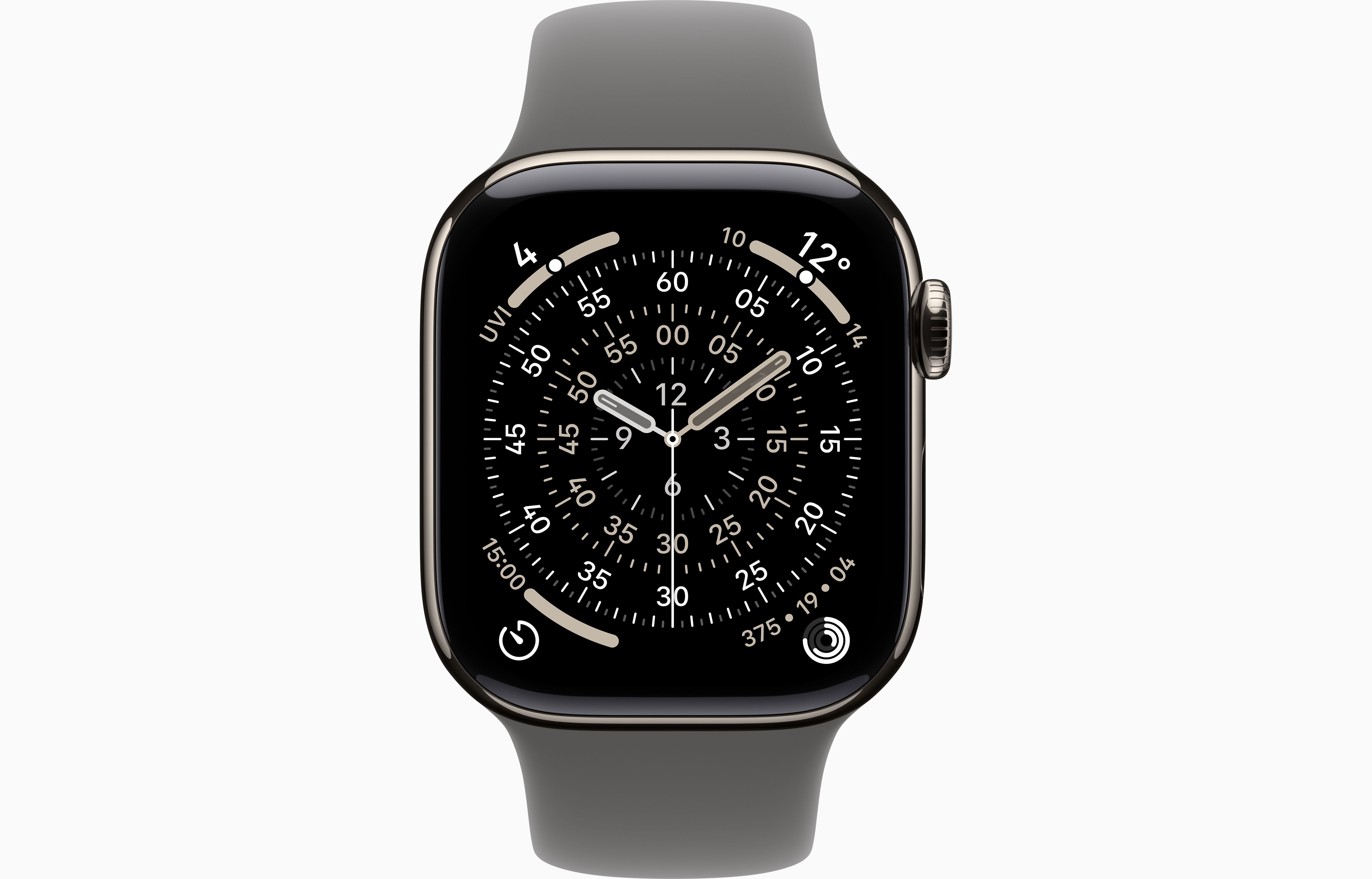 APPLE WATCH SERIES 11 GPS + CELLULAR 42MM NATURAL TITANIUM CASE WITH STONE GRAY SPORT BAND M-L MF8N4 thumbnail 4