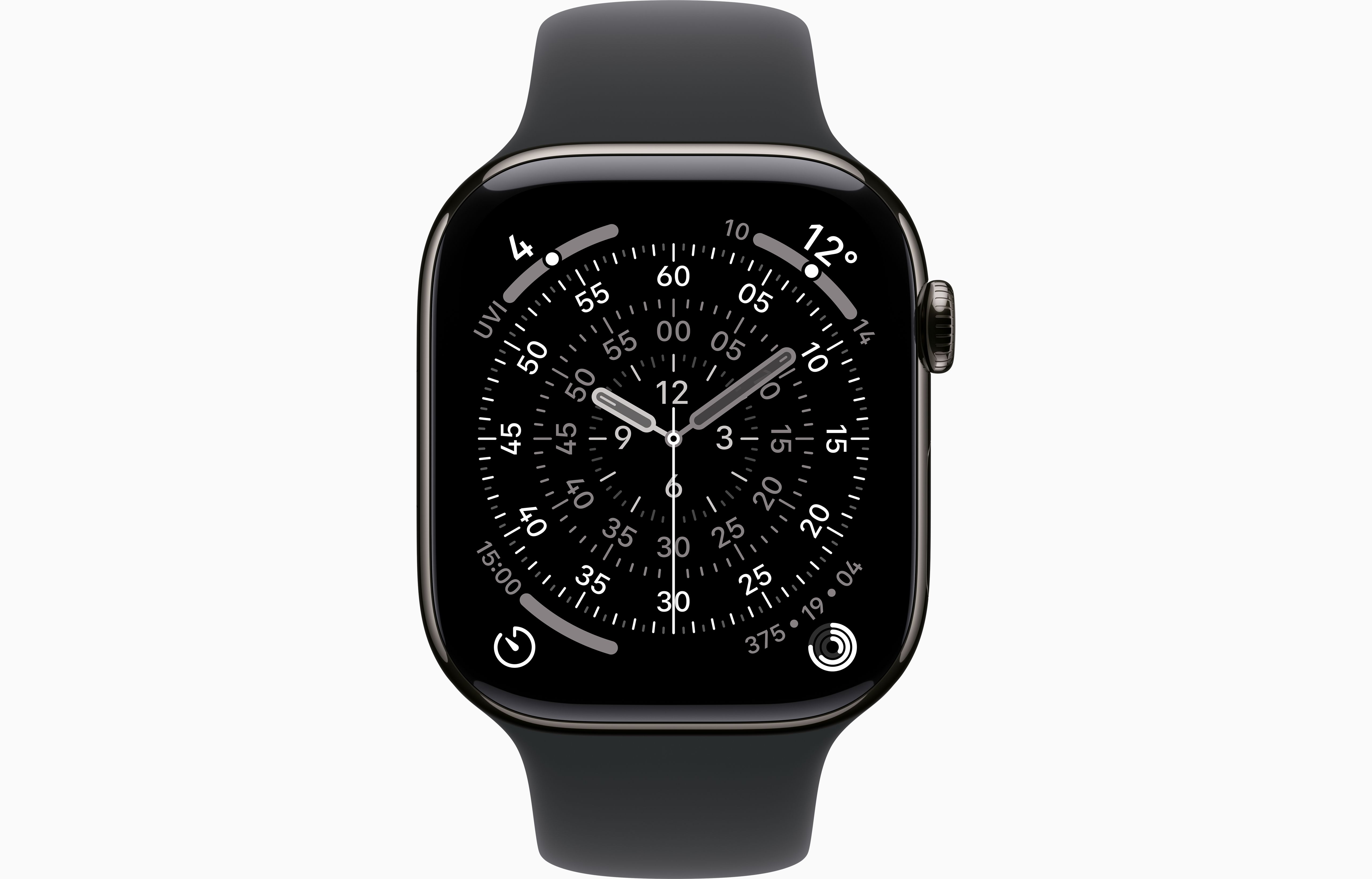 APPLE WATCH SERIES 11 GPS + CELLULAR 46MM SLATE TITANIUM CASE WITH BLACK SPORT BAND ML MFD24 thumbnail 4