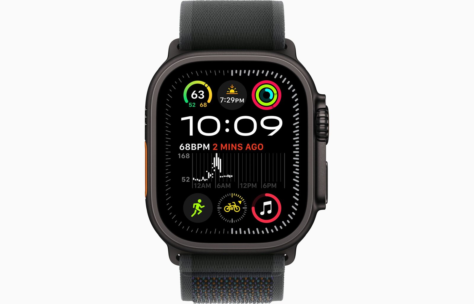 Apple Watch Ultra 2 (49mm, GPS + Cellular) - Black Titanium with Black Trail Loop thumbnail 4