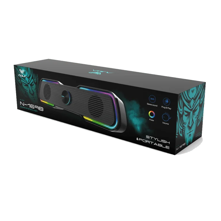 AULA Wind Stylish and Portable Bluetooth Gaming Speaker (Black, N-169BT) - Wireless Audio with Dynamic Sound for Gamers thumbnail 7
