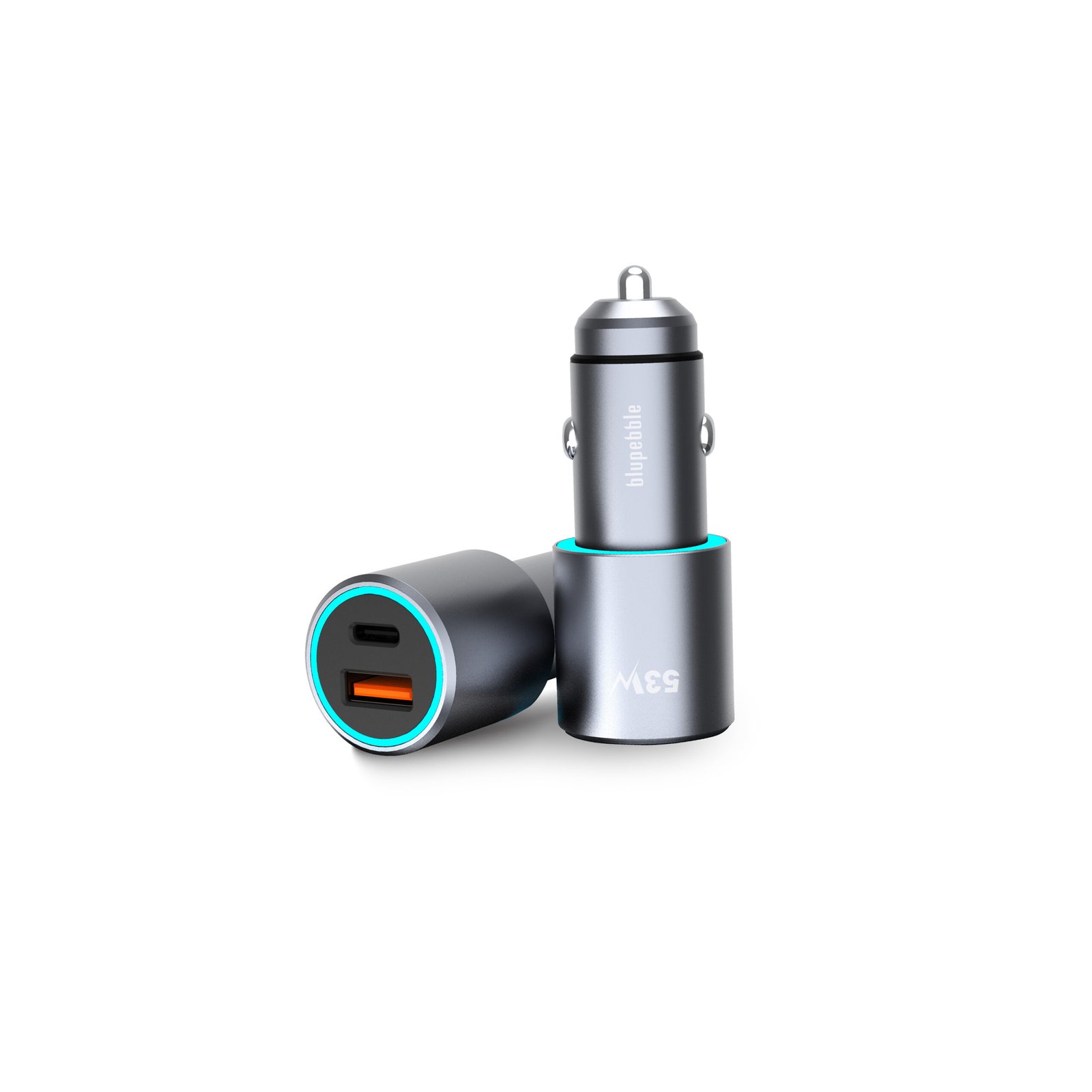 BLUPEBBLE NAVI POWER 53W WITH 1XUSB-C PD AND 1XUSB-A QC CAR CHARGER BP-CC053-SG thumbnail 12