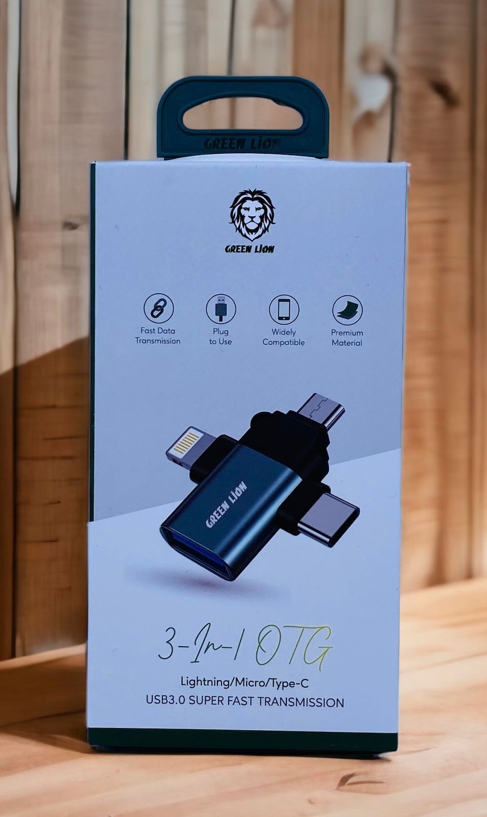 GREEN 3 IN 1 OTG LIGHTNING/MICRO/TYPE-C GRAY GN3IN1OTGGY thumbnail 3