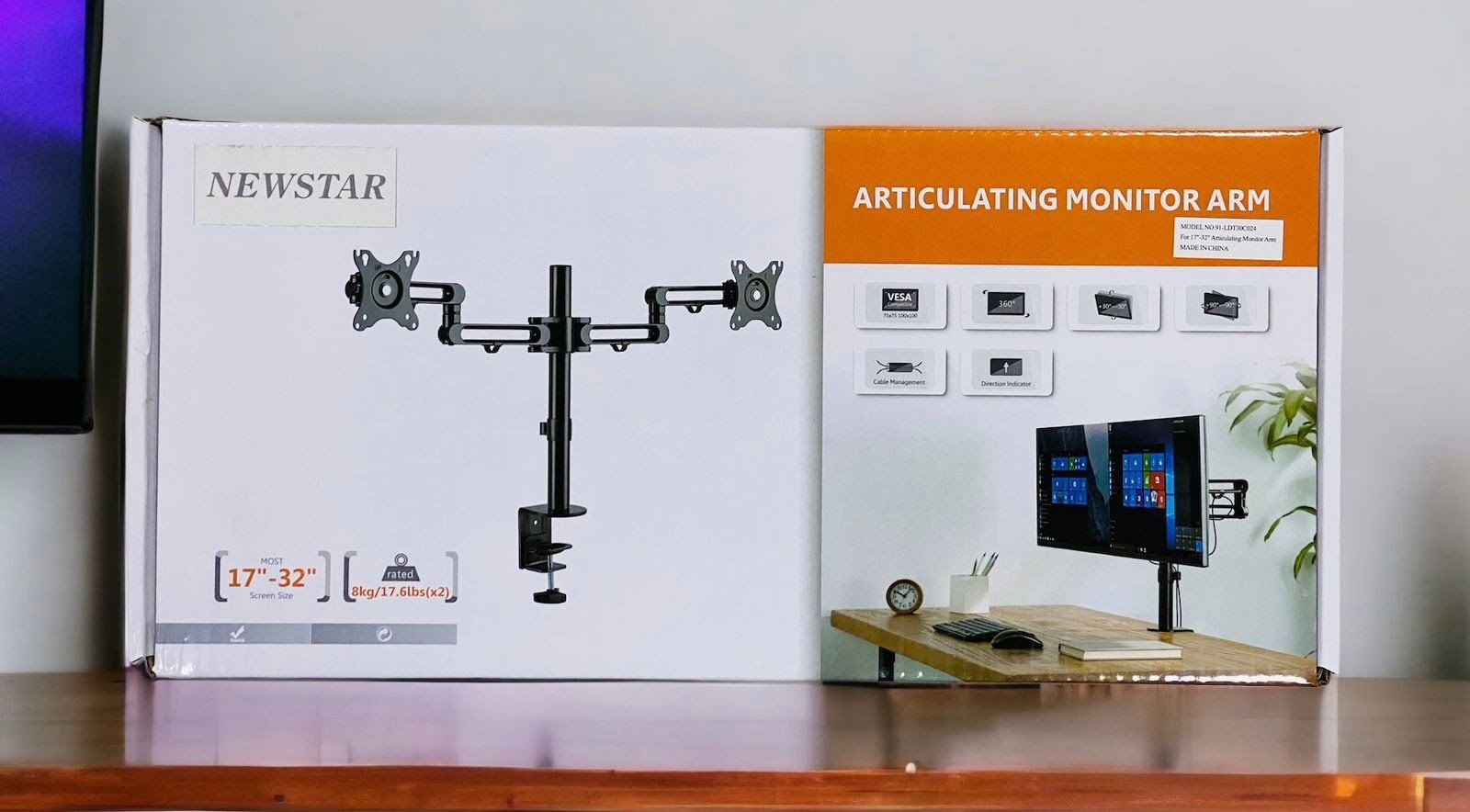 NEWSTAR DUAL MONITOR ARM/STAND LDT30C024 thumbnail 3