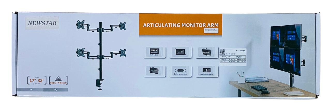 NEWSTAR ARTICULATING MONITOR ARM STAM 17 INCH TO 32 INCH 91-LDT30C048 thumbnail 3