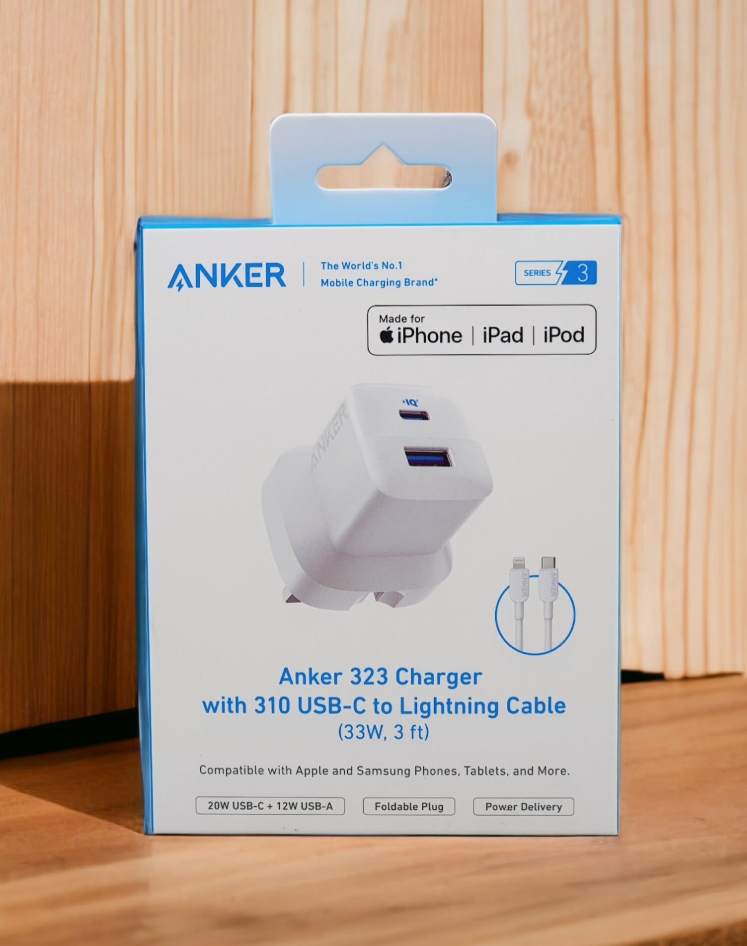 Anker 323 Charger with 310 USB-C to Lightning Cable 3 ft White B2331K21 thumbnail 13