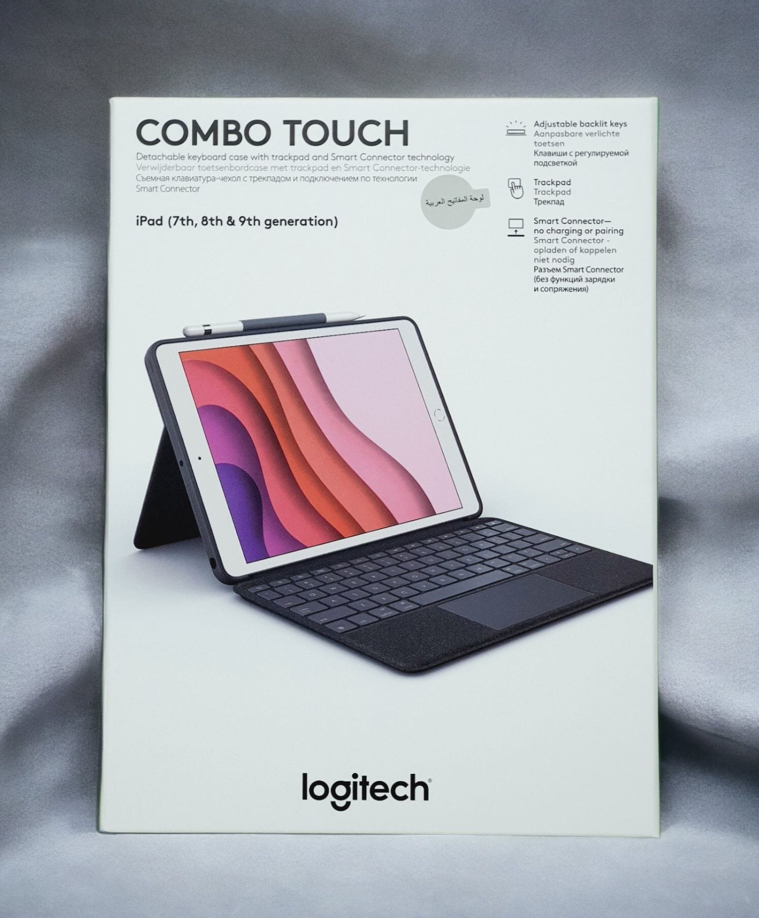 LOGITECH IPAD 7TH GENERATION 10.2 COMBO TOUCH KEYBOARD BLACK 920-009996 thumbnail 4